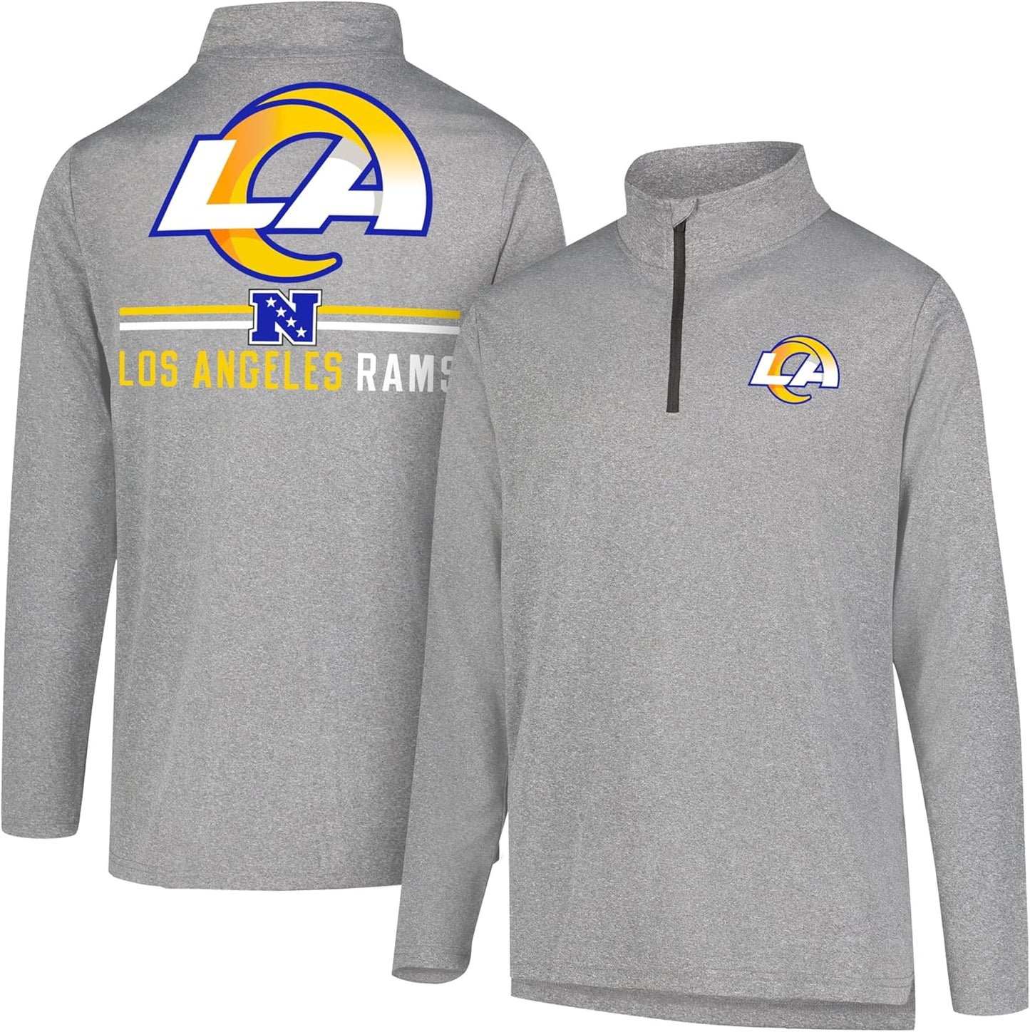Men's NFL Official Super Soft Quarter Zip Long Sleeve T-Shirt by Ultra Game