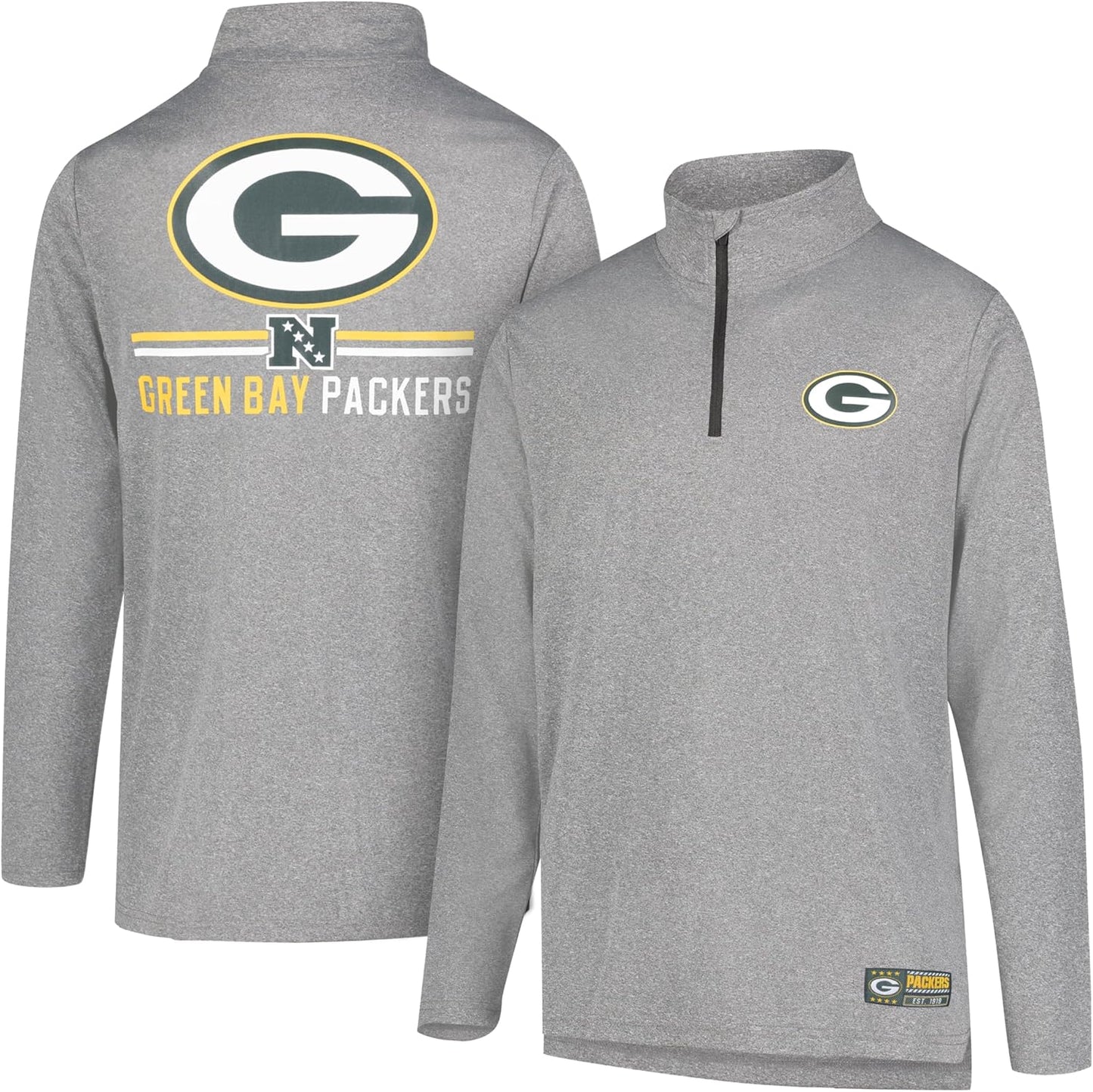 Men's NFL Official Super Soft Quarter Zip Long Sleeve T-Shirt by Ultra Game