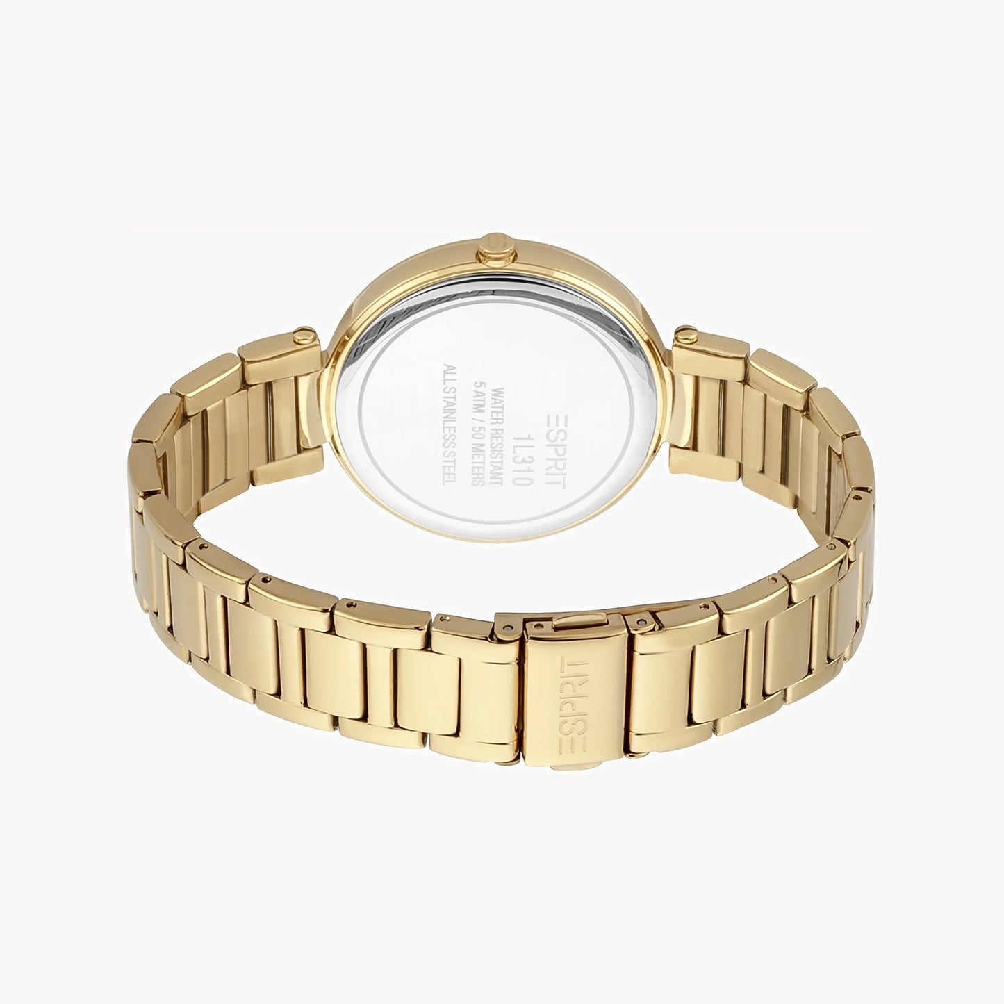 Esprit Women's Gold Stainless Steel Watch, Black Dial | Es1l179m0045