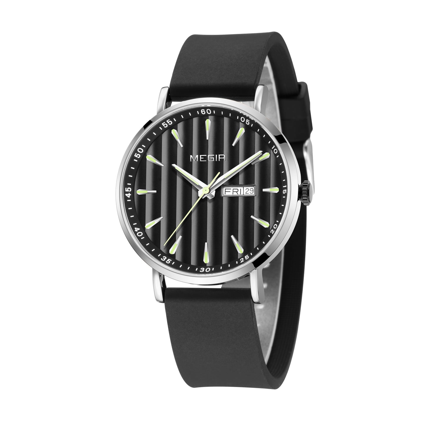 MEGIR Luxury Big Dial Mens Watch Fashion Quartz Casual Sport Wristwatch for Men Waterproof Week Date Display Clock Reloj Hombre