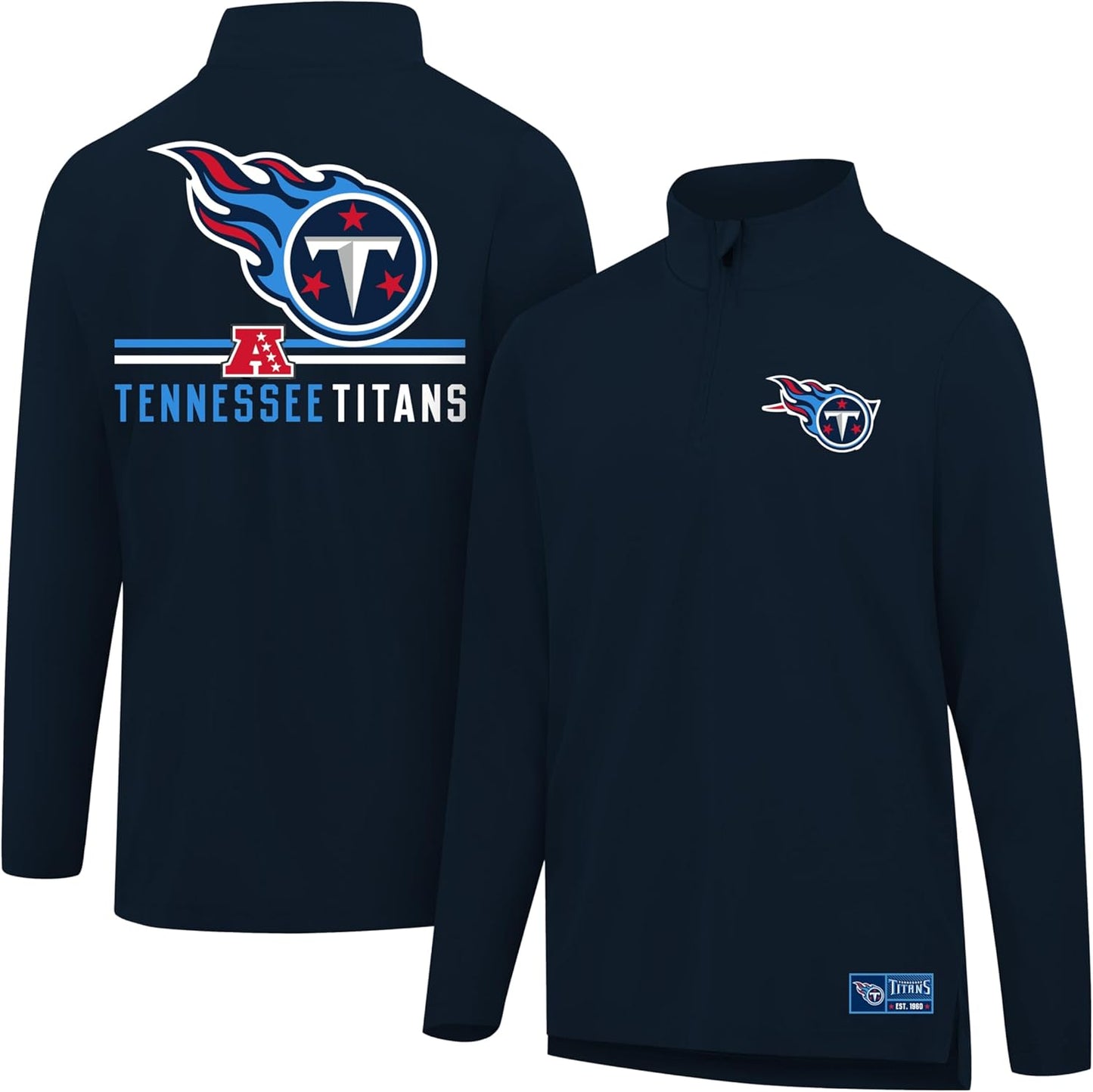 Men's NFL Official Super Soft Quarter Zip Long Sleeve T-Shirt by Ultra Game