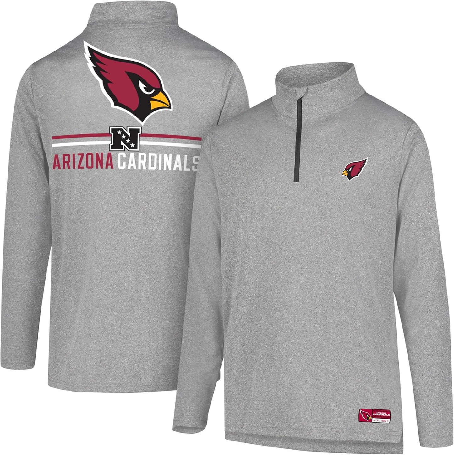 Men's NFL Official Super Soft Quarter Zip Long Sleeve T-Shirt by Ultra Game