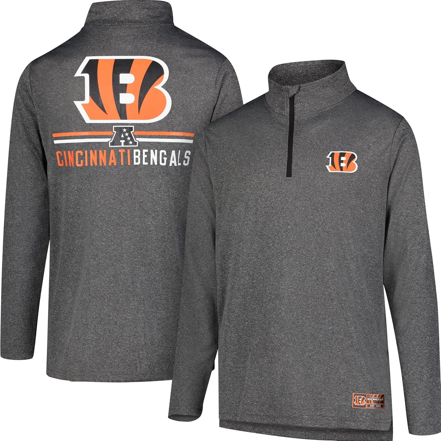 Men's NFL Official Super Soft Quarter Zip Long Sleeve T-Shirt by Ultra Game