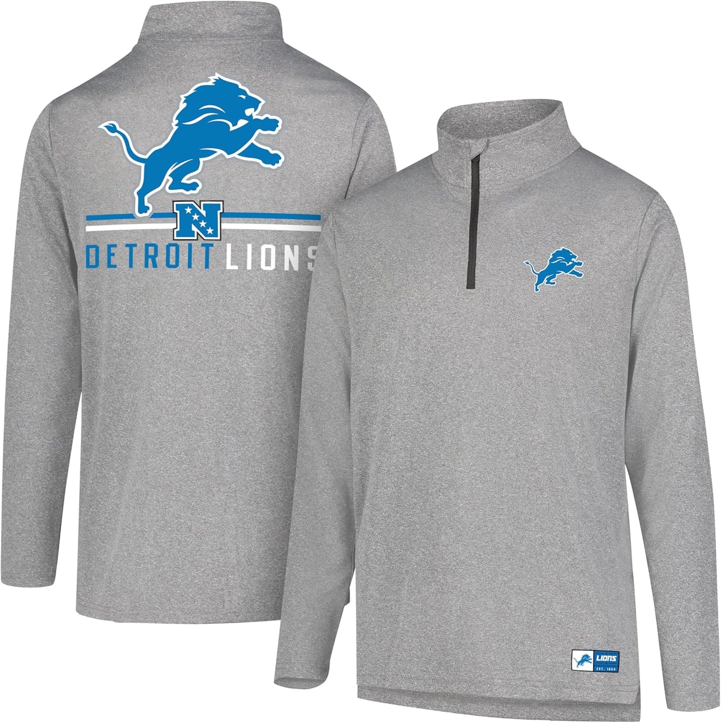 Men's NFL Official Super Soft Quarter Zip Long Sleeve T-Shirt by Ultra Game
