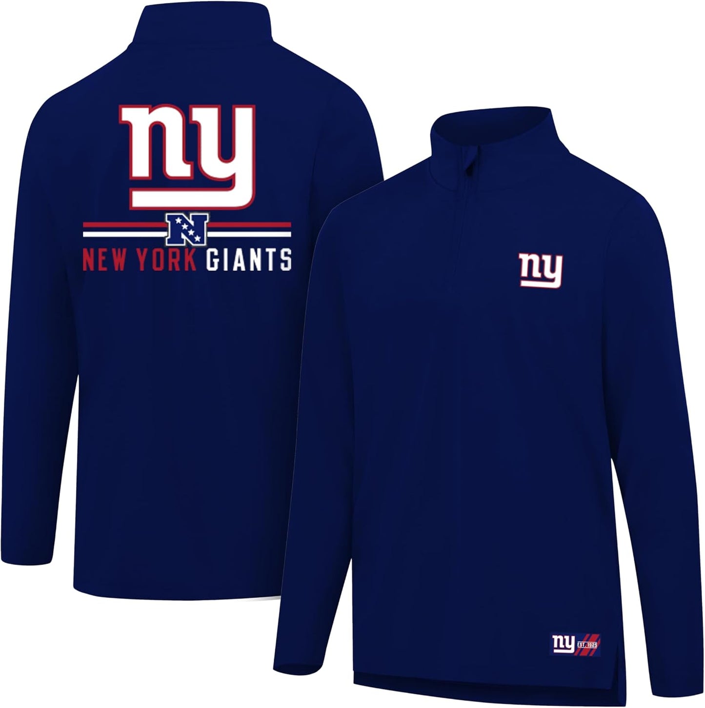 Men's NFL Official Super Soft Quarter Zip Long Sleeve T-Shirt by Ultra Game