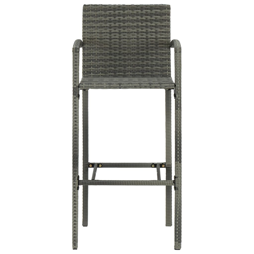 NNEVL 3 Piece Garden Bar Set Grey
