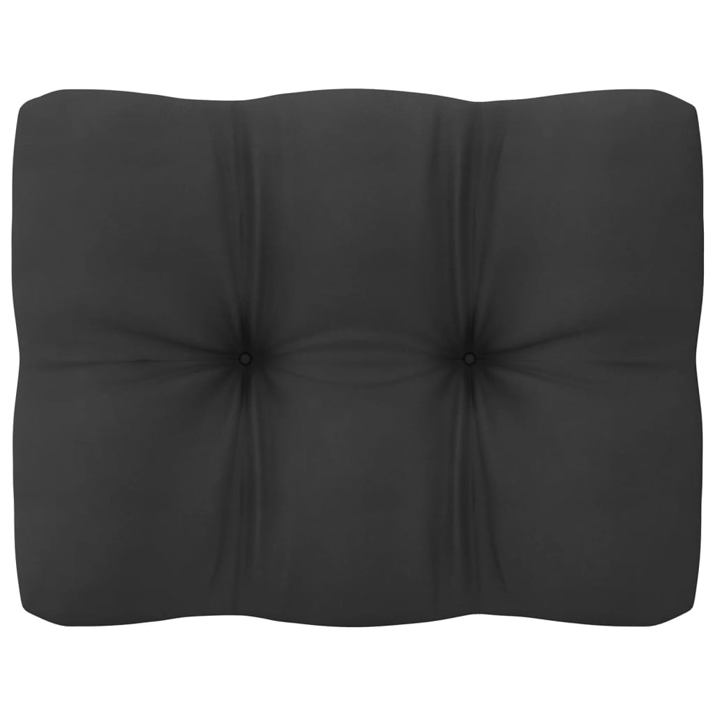 NNEVL 9 Piece Garden Lounge Set with Cushions Black Solid Pinewood