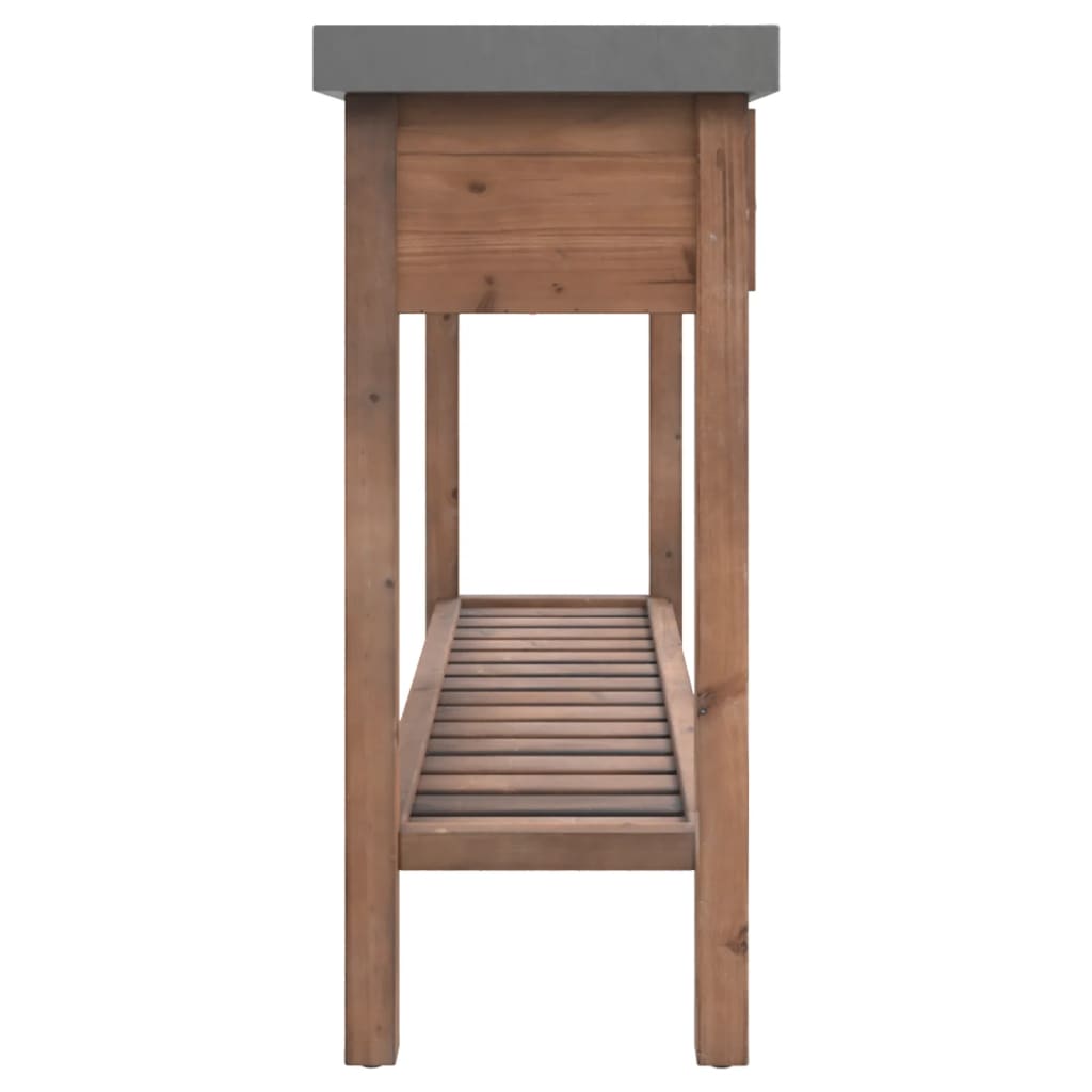 NNEVL Console Table 110x35x80 cm Solid Wood Fir