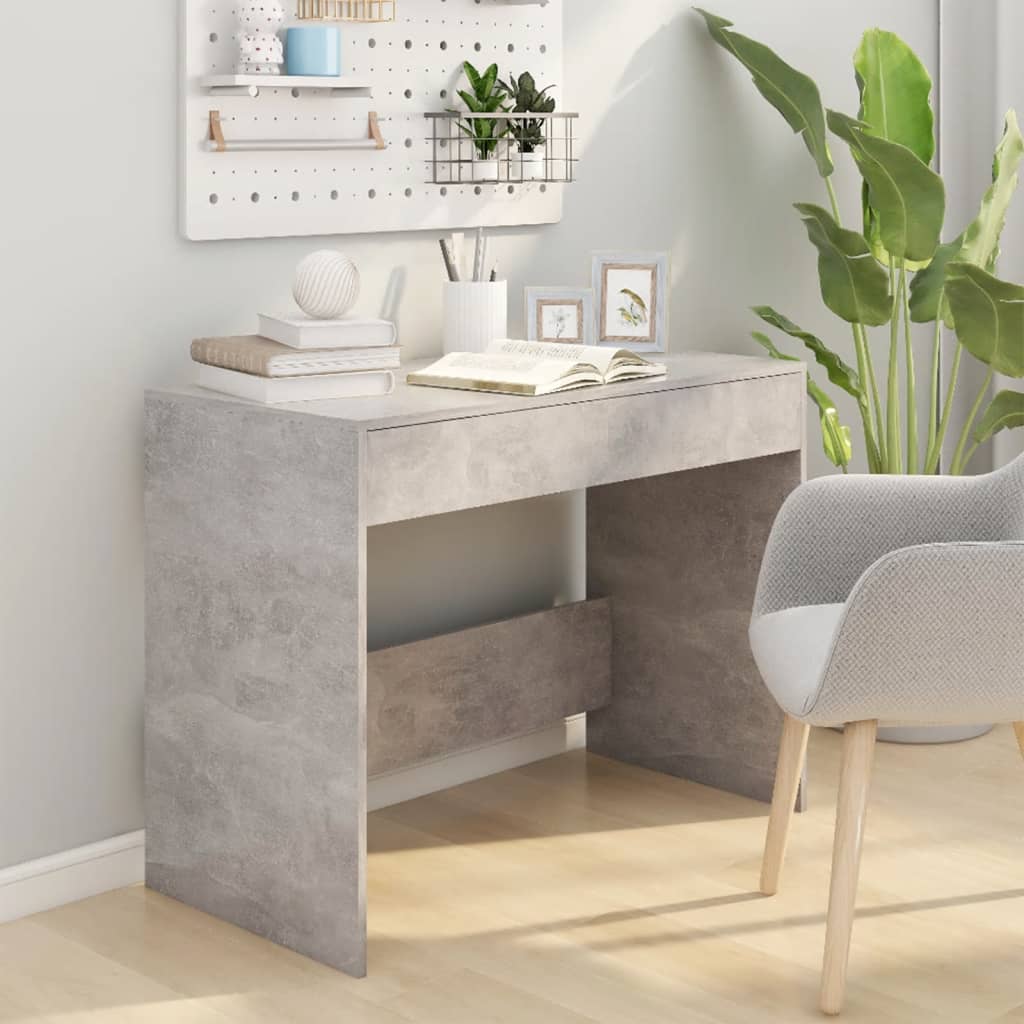 NNEVL Desk Concrete Grey 101x50x76.5 cm Engineered Wood