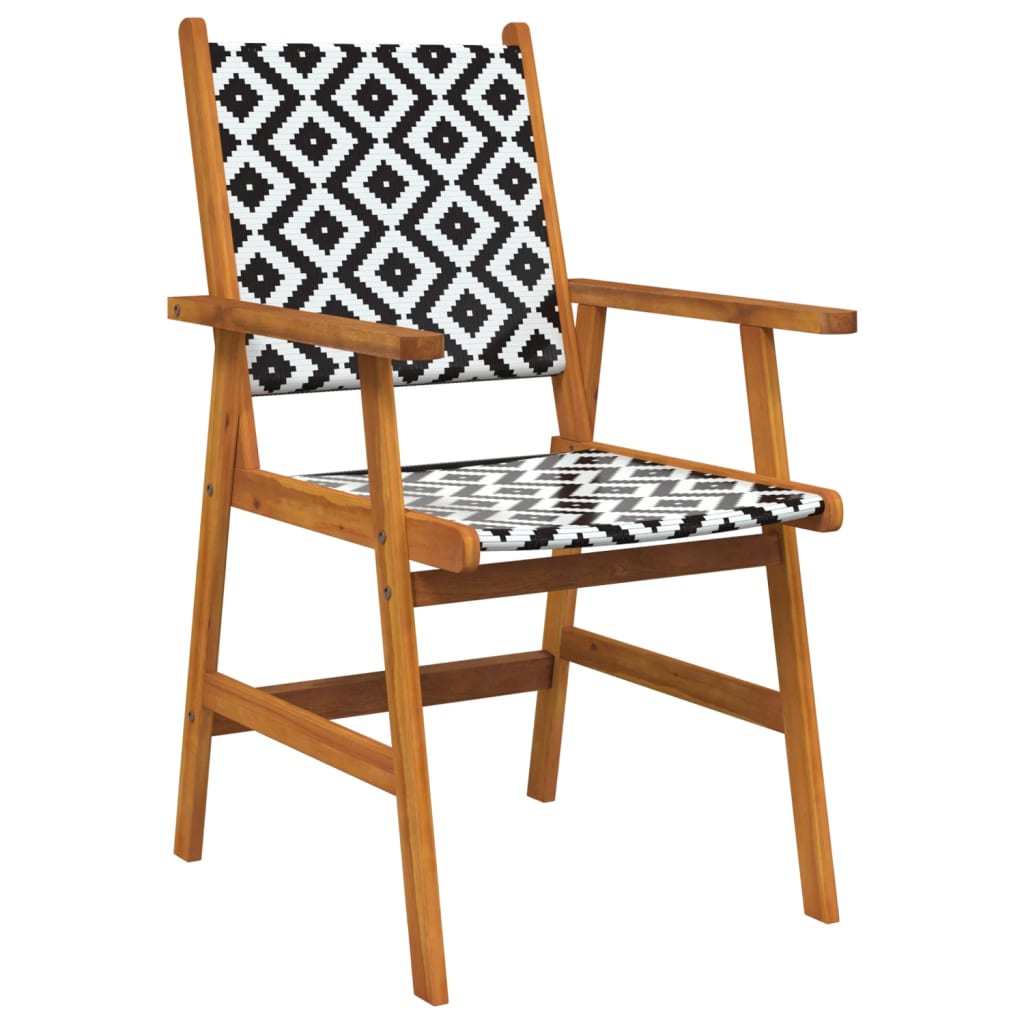 NNEVL Garden Chairs 6 pcs Solid Acacia Wood