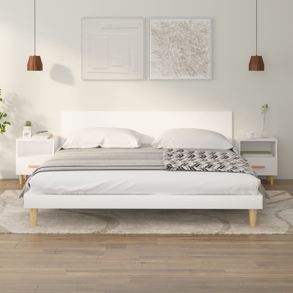 NNEVL Bedside Cabinets 2 pcs White 40x35x47 cm