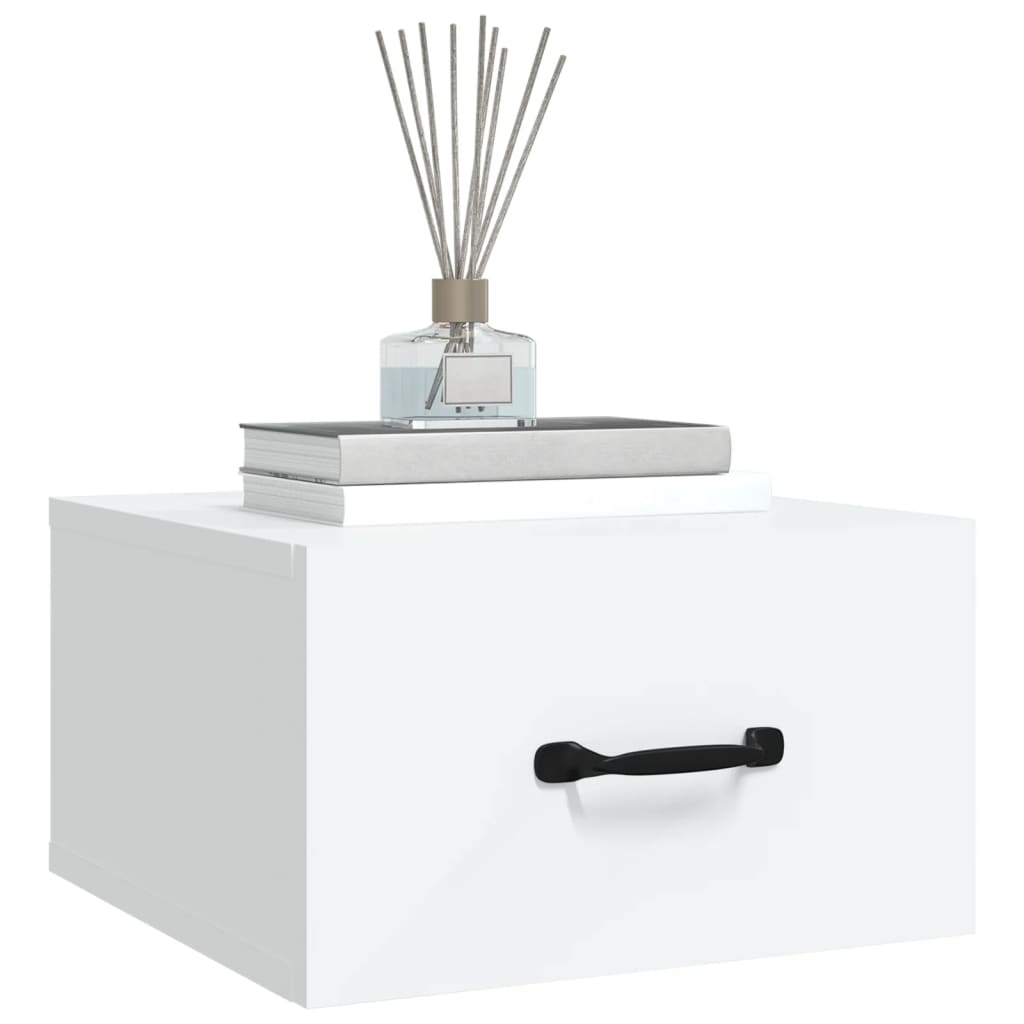 NNEVL Wall-mounted Bedside Cabinets 2 pcs White 35x35x20 cm
