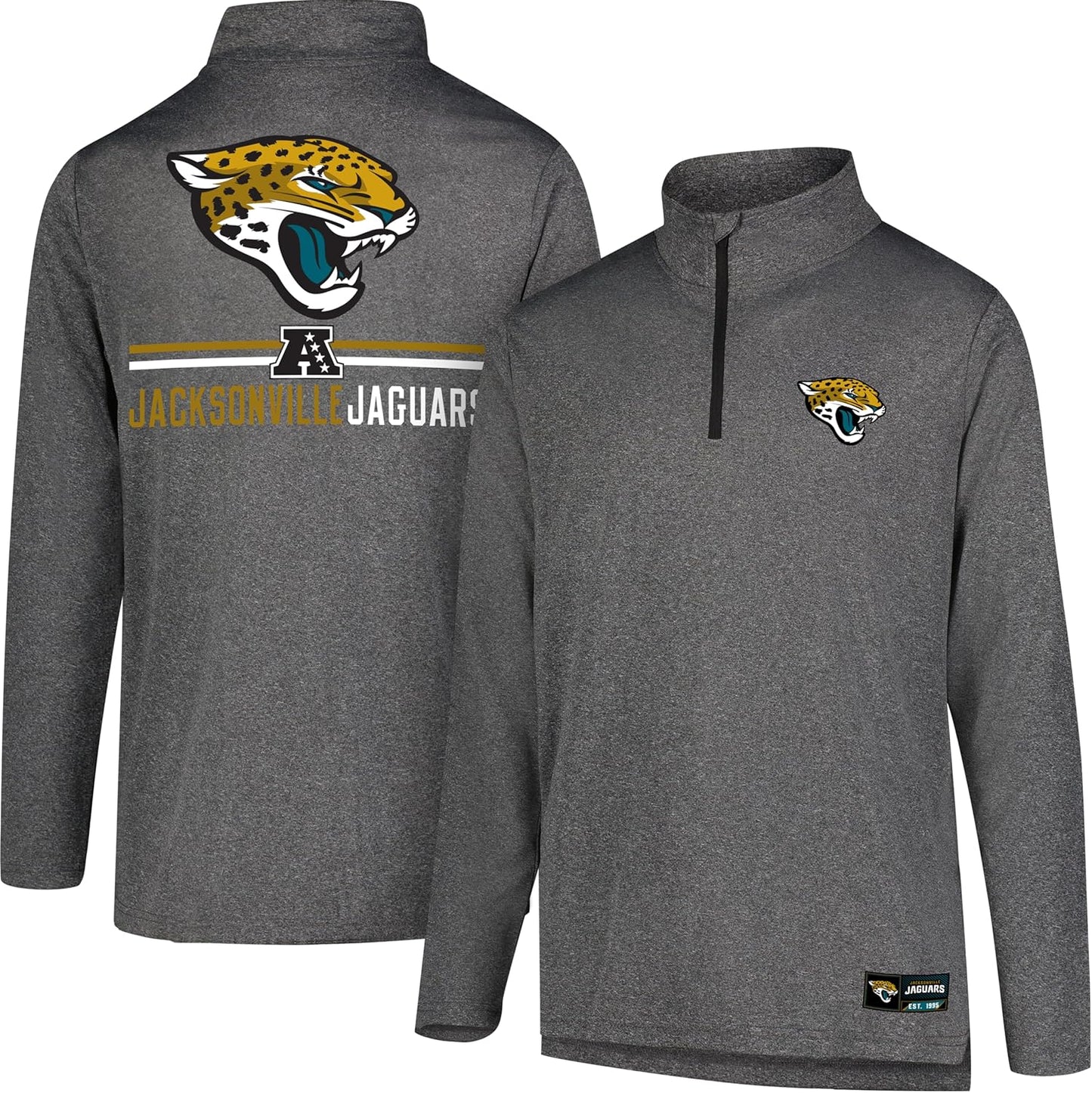 Men's NFL Official Super Soft Quarter Zip Long Sleeve T-Shirt by Ultra Game