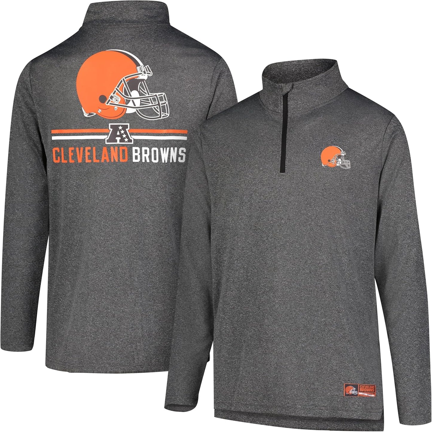 Men's NFL Official Super Soft Quarter Zip Long Sleeve T-Shirt by Ultra Game