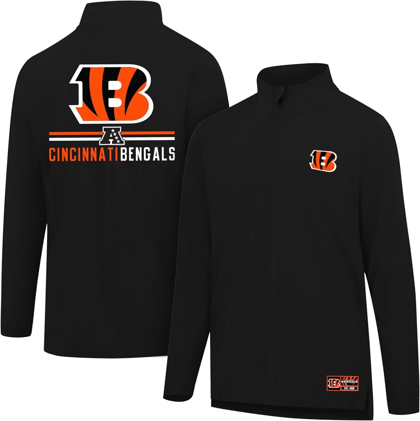 Men's NFL Official Super Soft Quarter Zip Long Sleeve T-Shirt by Ultra Game