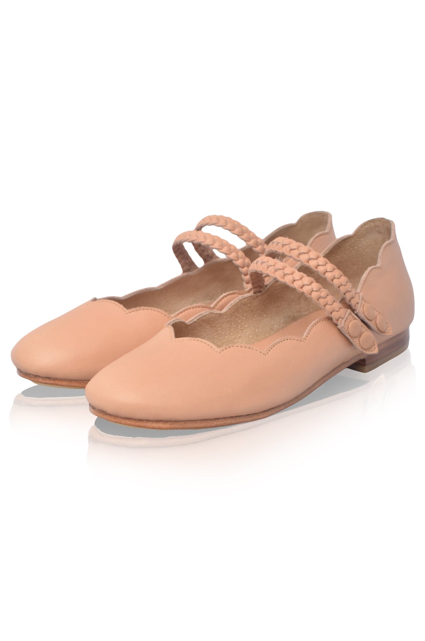 Prima Scalloped Ballet Flats