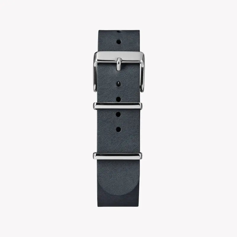 Timex Unisex Gray Leather Watch, White Dial | Tw2p91300-2