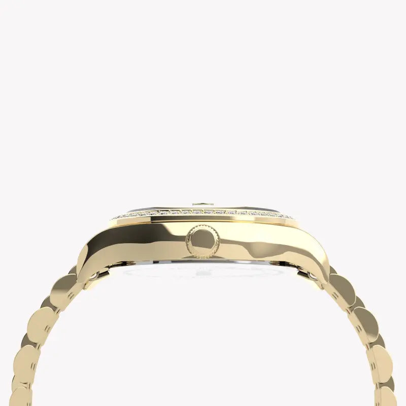 Timex Women's Gold Stainless Steel Watch, Round Dial | Tw2u53800-1
