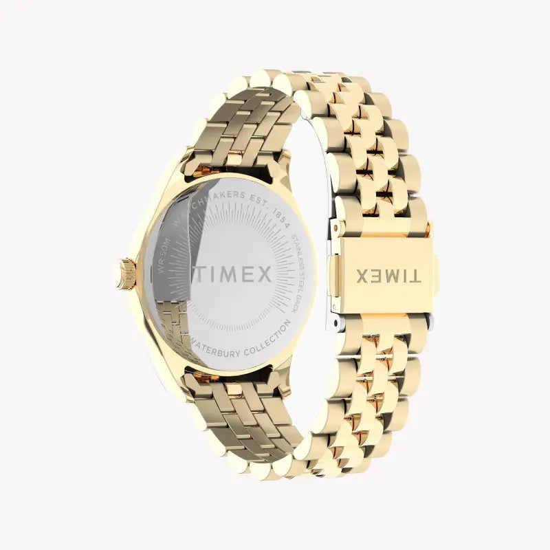 Timex Women's Gold Stainless Steel Watch, Round Dial | Tw2u53800-3