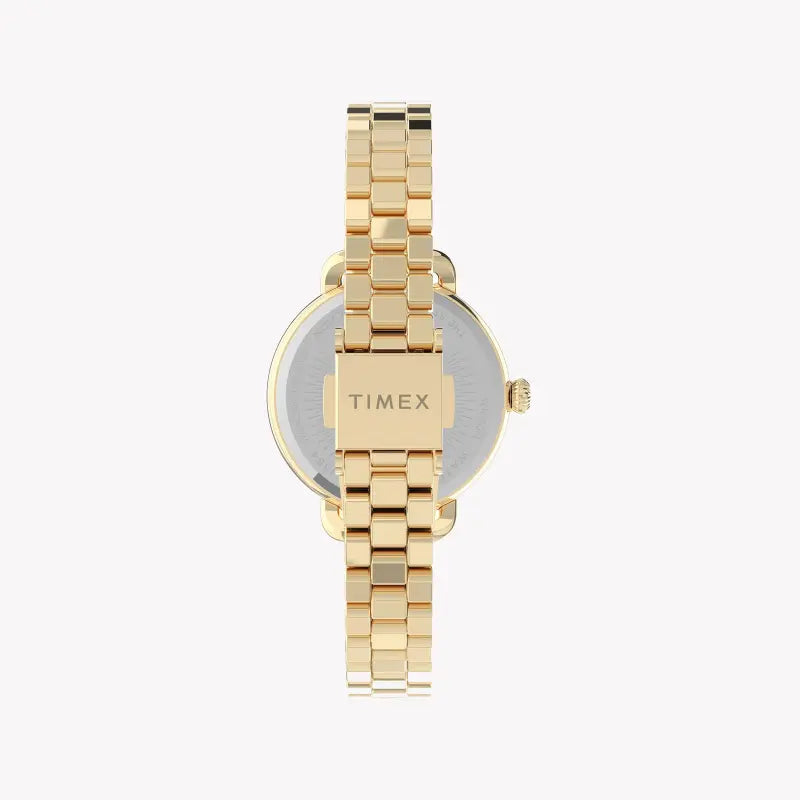 Timex Women's Gold Stainless Steel Watch, White Dial | Tw2u60600-2