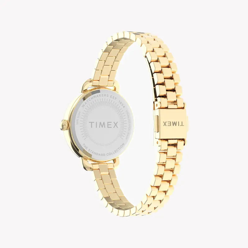 Timex Women's Gold Stainless Steel Watch, White Dial | Tw2u60600-3