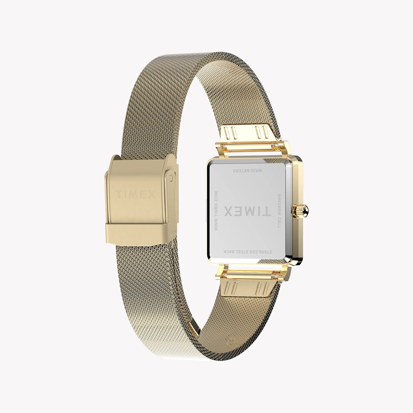 Transcend Gold-Tone Rectangle Case & Bracelet with Silver Dial | TW2Y26100-4