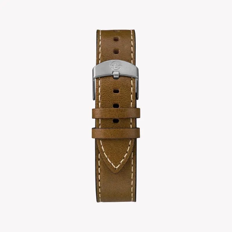 Timex Men's Brass Watch, Blue Dial, Brown Leather Strap | Tw4b09000-2