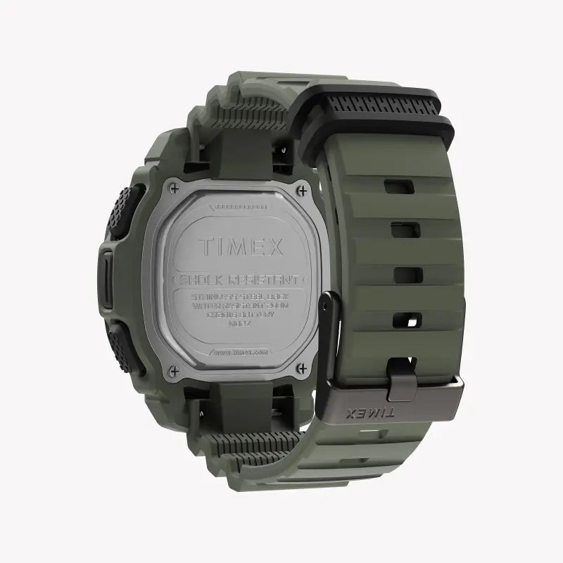 Timex Men's Green Silicone Watch, Digital Dial | Tw5m36000-3