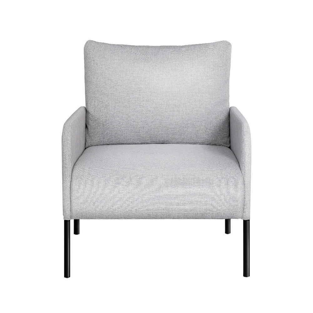 NNEDSZ Armchair Accent Chair Pillow Fabric Grey