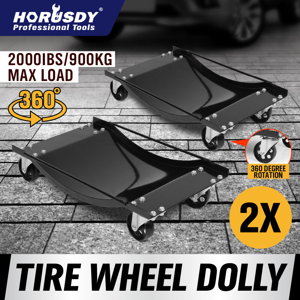 NNEDSZ 2-Piece Wheel Dolly Car Positioning Jack 450kg Vehicle Mover Transporter Trolley