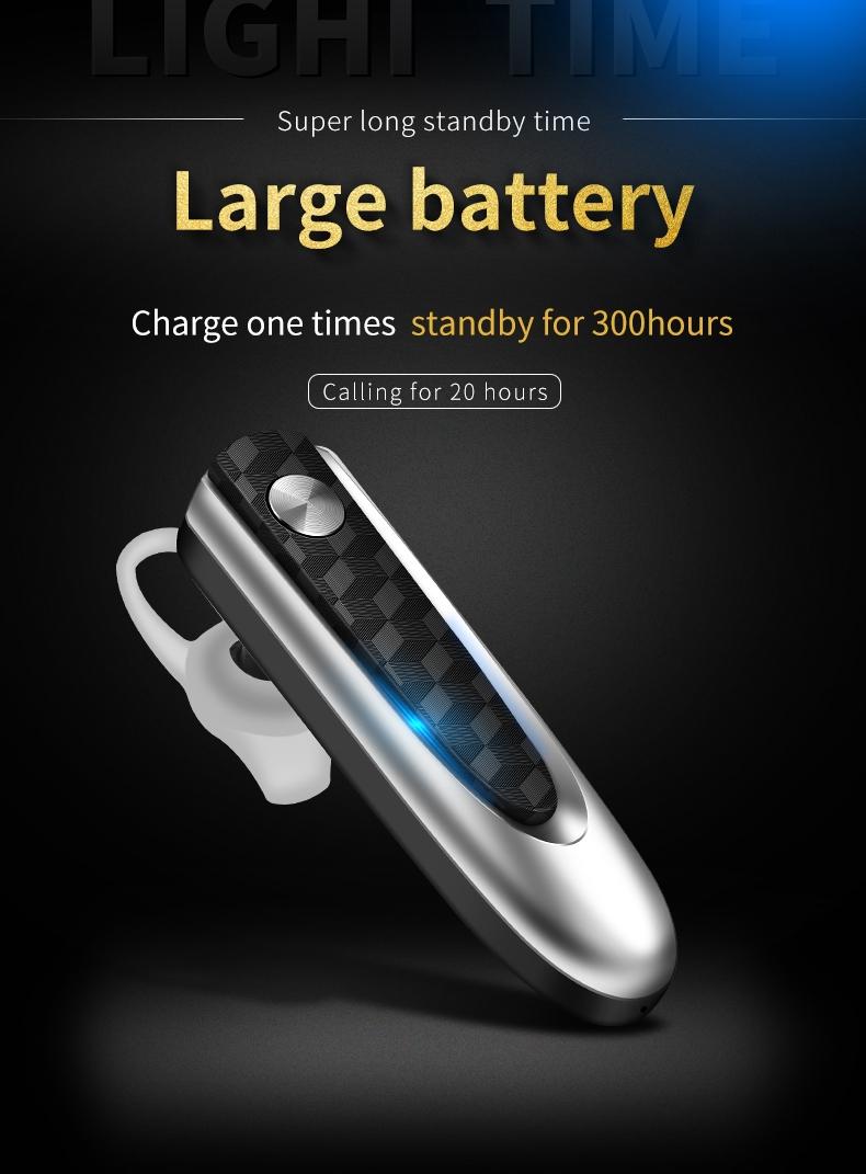NNEDSZ Wireless Bluetooth Earbud For Hands-Free Calls And Music - Large Battery - Black