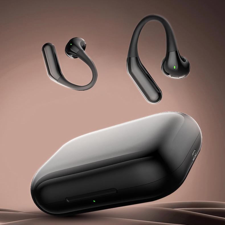 NNEDSZ Wireless Half In-Ear Sports Earphones - Black