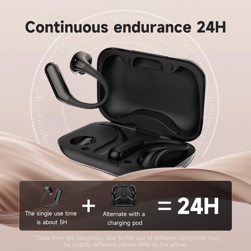 NNEDSZ Wireless Half In-Ear Sports Earphones - Black