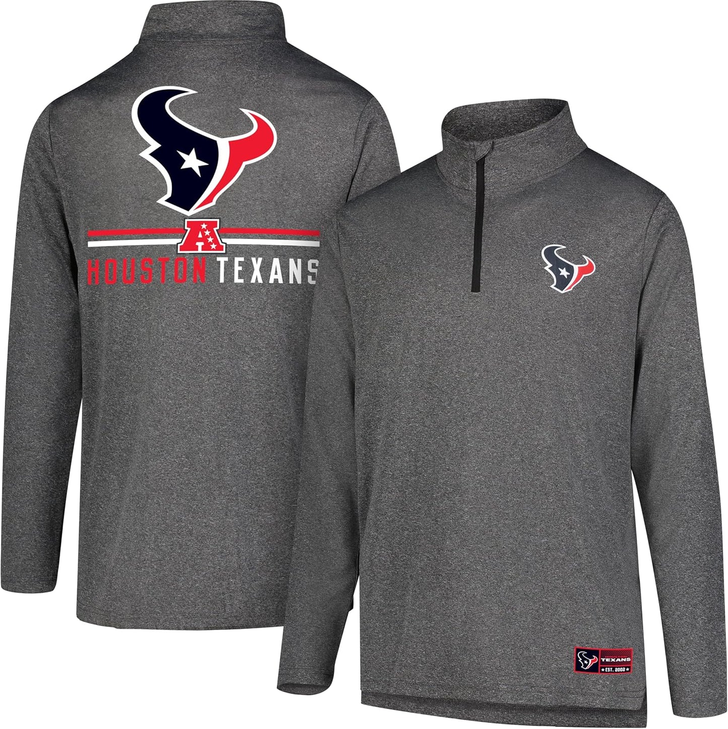 Men's NFL Official Super Soft Quarter Zip Long Sleeve T-Shirt by Ultra Game