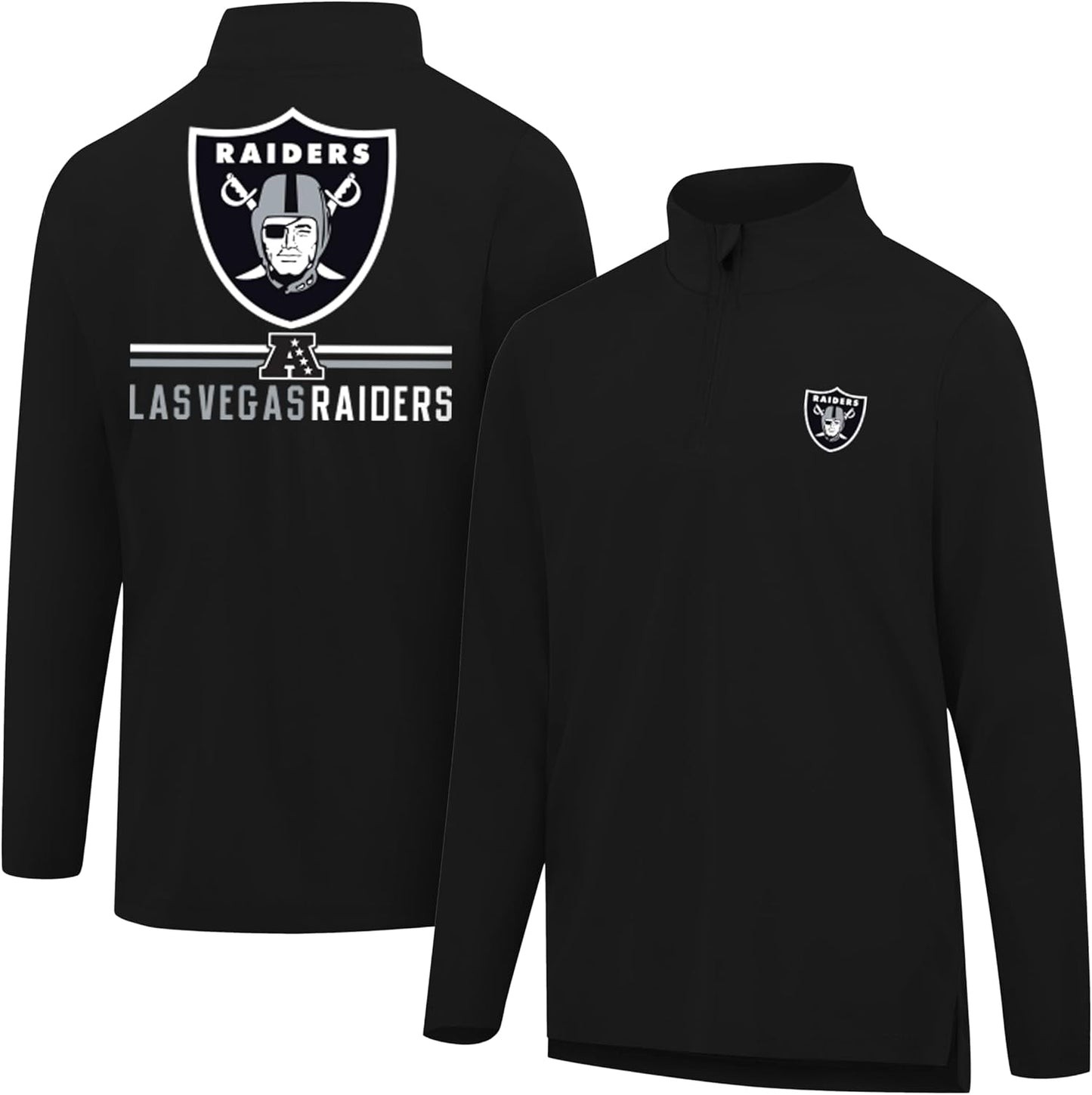 Men's NFL Official Super Soft Quarter Zip Long Sleeve T-Shirt by Ultra Game