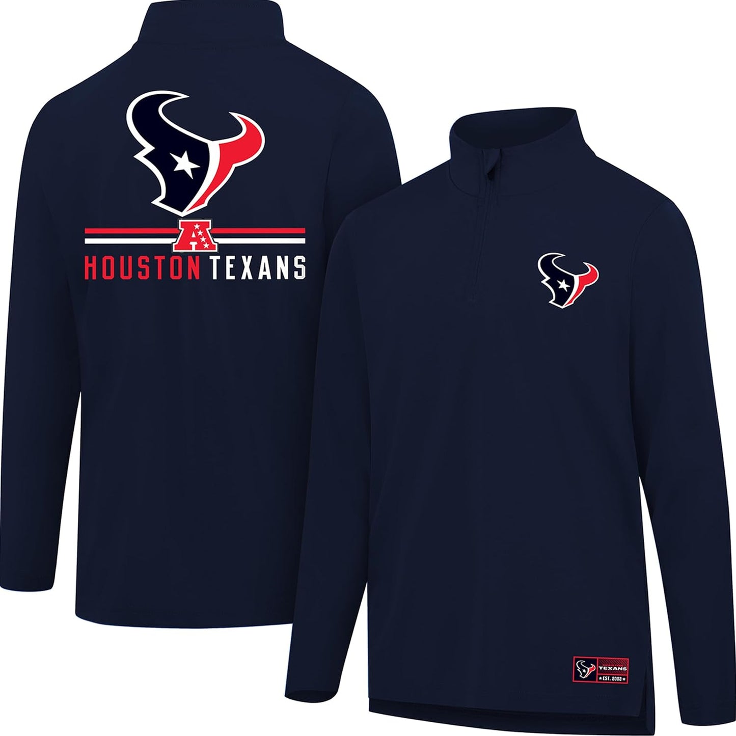 Men's NFL Official Super Soft Quarter Zip Long Sleeve T-Shirt by Ultra Game
