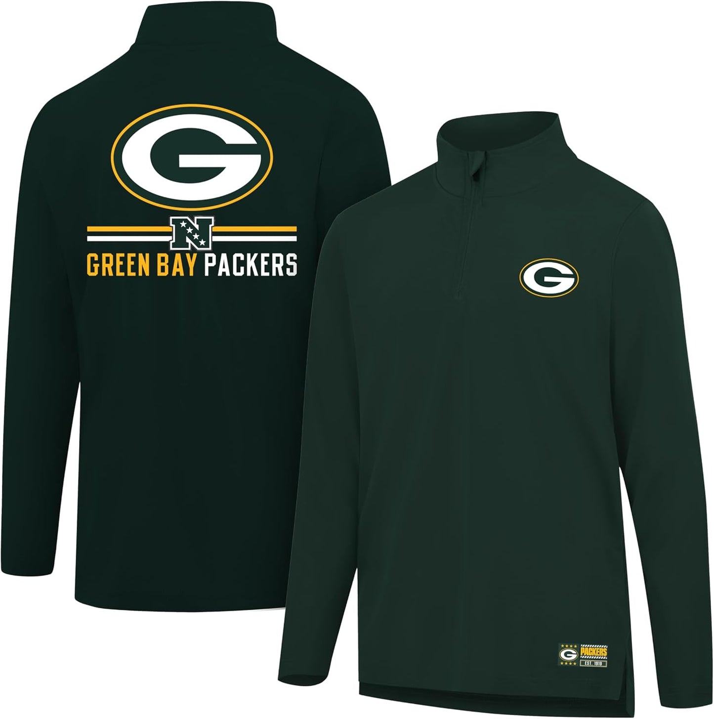 Men's NFL Official Super Soft Quarter Zip Long Sleeve T-Shirt by Ultra Game