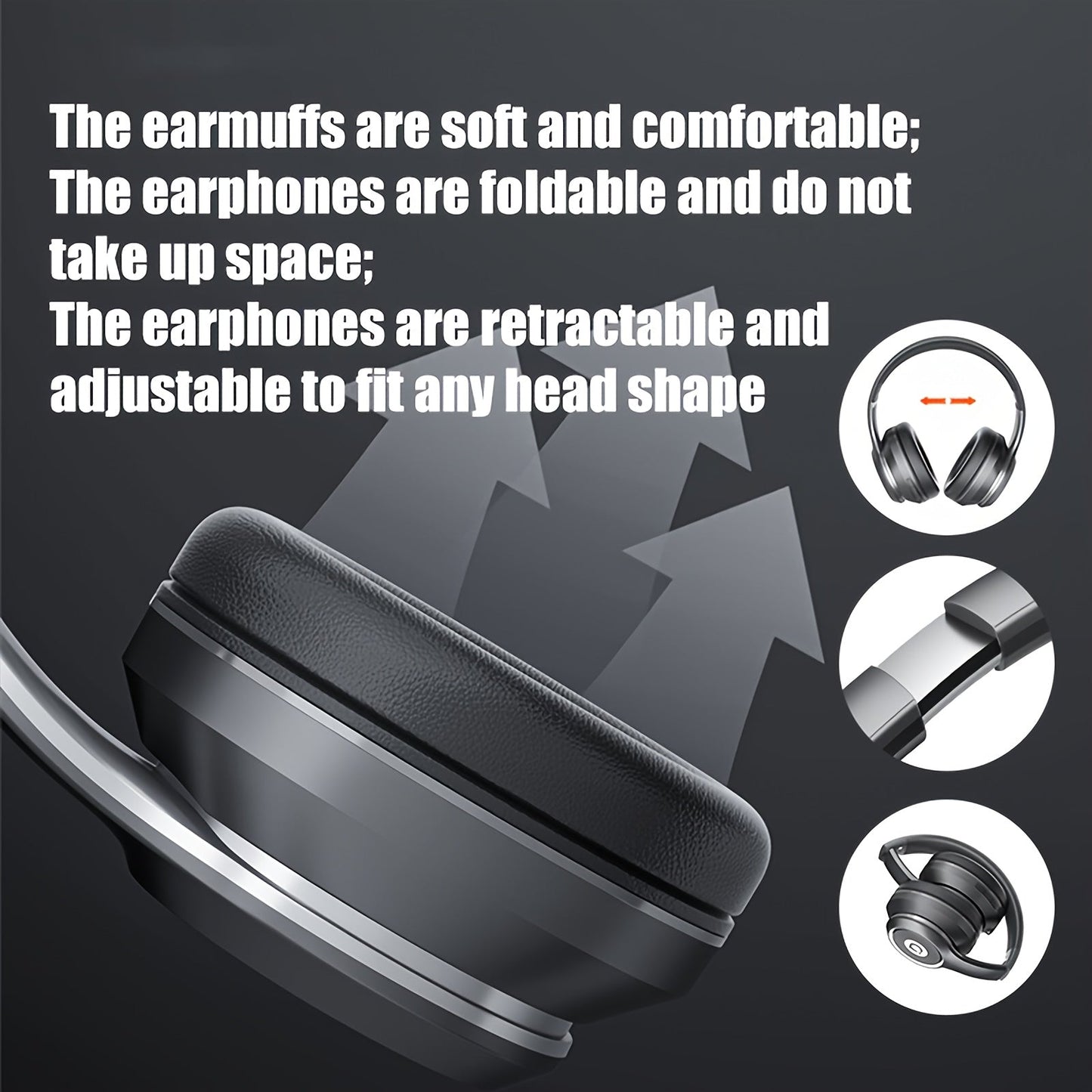 NNETM Wireless Over-Ear Headphones with Mic