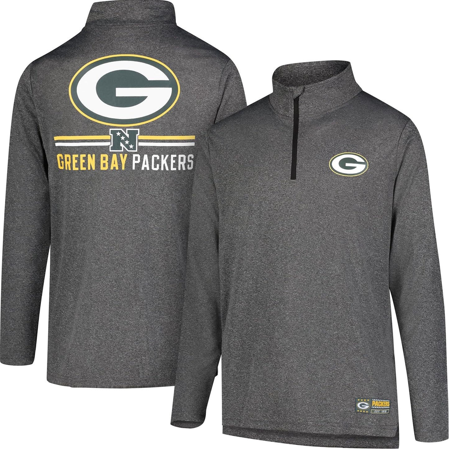 Men's NFL Official Super Soft Quarter Zip Long Sleeve T-Shirt by Ultra Game