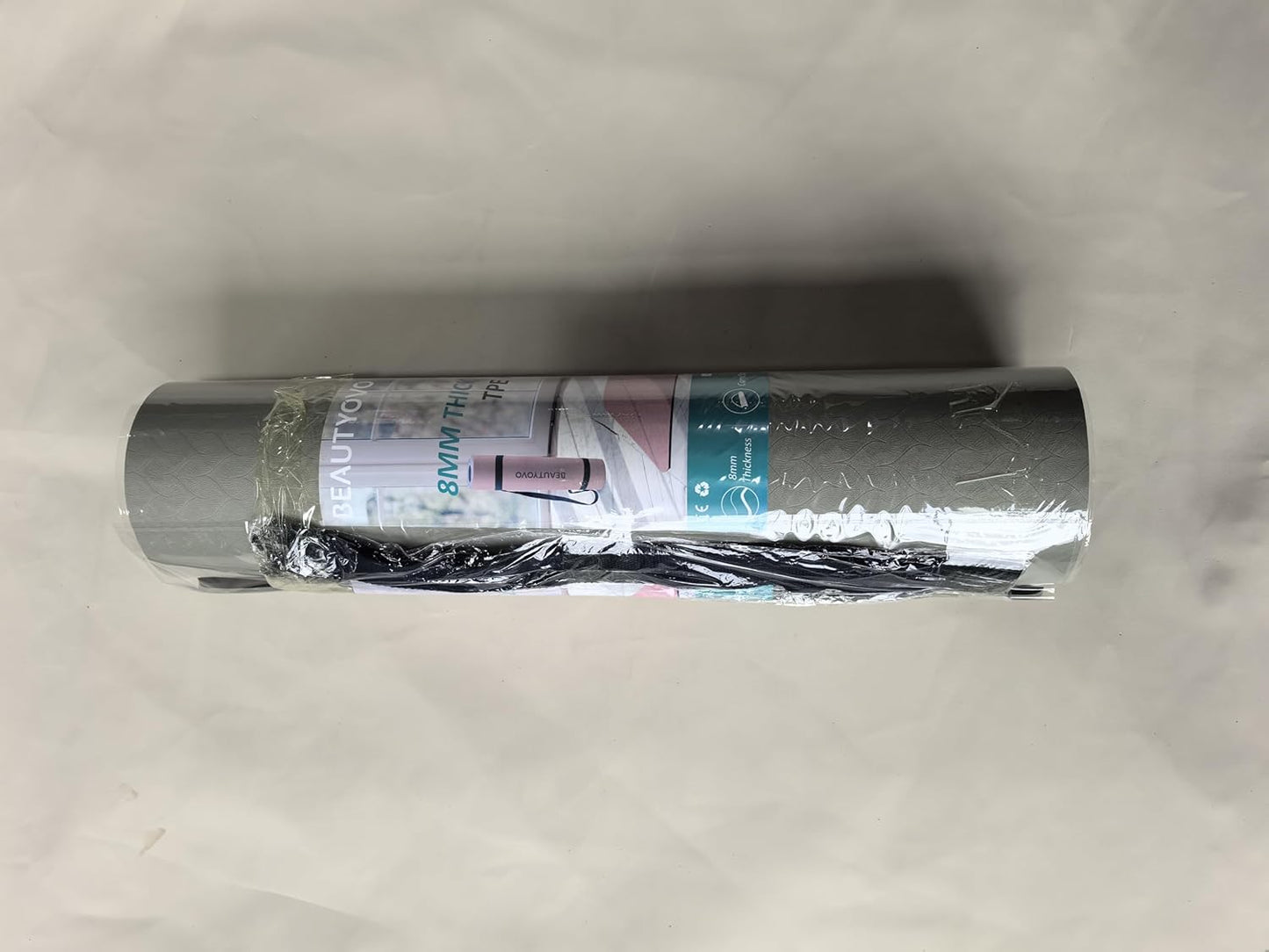 BEAUTYOVO Professional TPE Yoga Mat with Strap - Extra Thick 1/3 Inch Double-Sided Non-Slip Design for Yoga, Pilates, and Floor Exercises for Men and Women