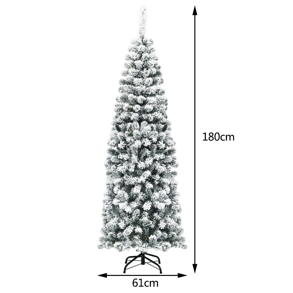 NNECW Artificial Christmas Tree with 250 Warm White LEDs for Shop & Home & Office