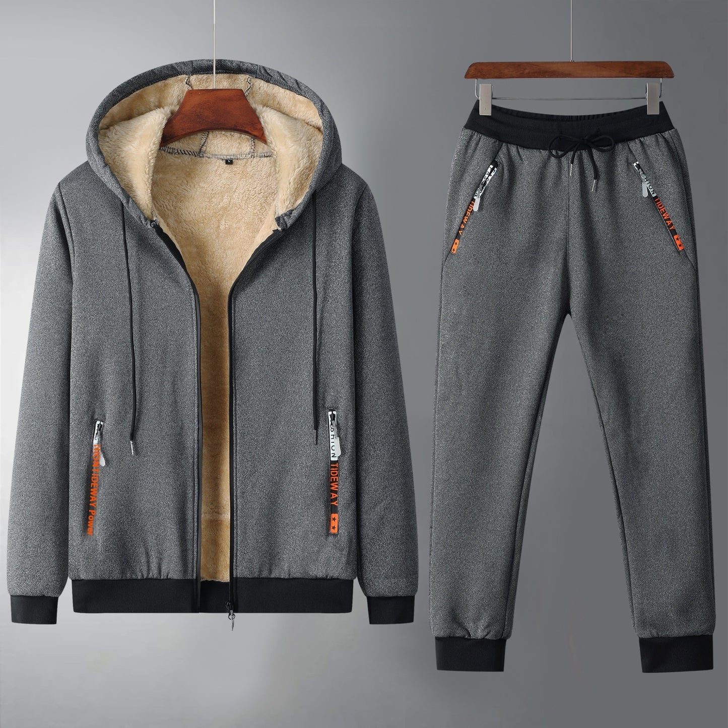 Winter Fleece-lined Thick Lambskin Coat