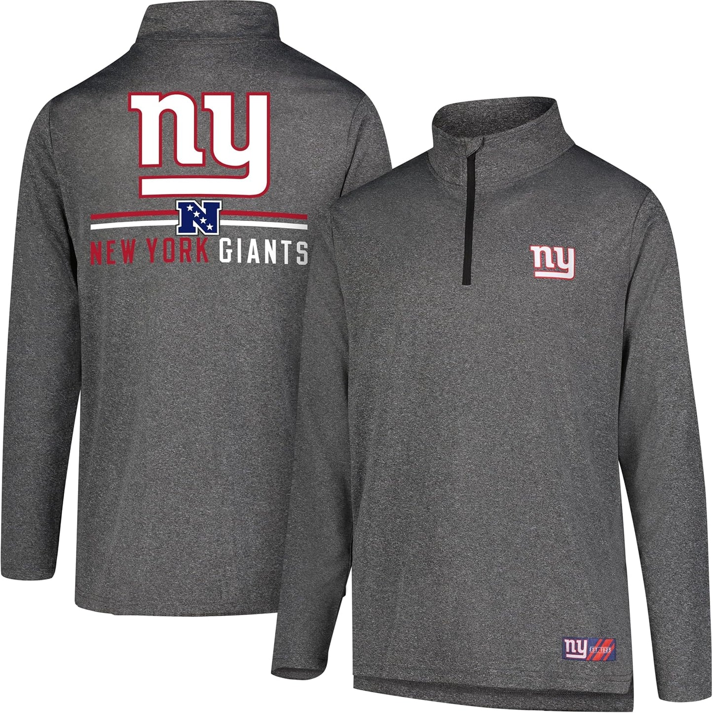Men's NFL Official Super Soft Quarter Zip Long Sleeve T-Shirt by Ultra Game