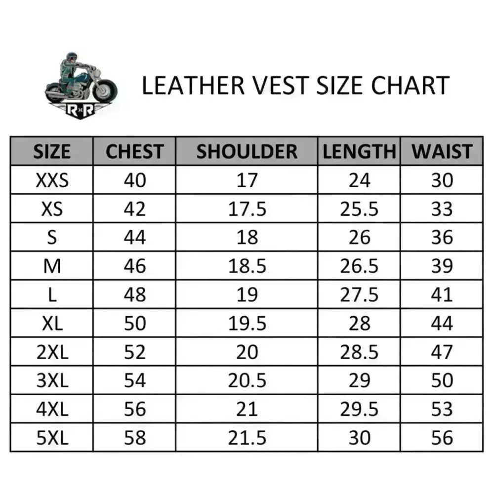 Men’s Motorcycle Fashion Leather Vest