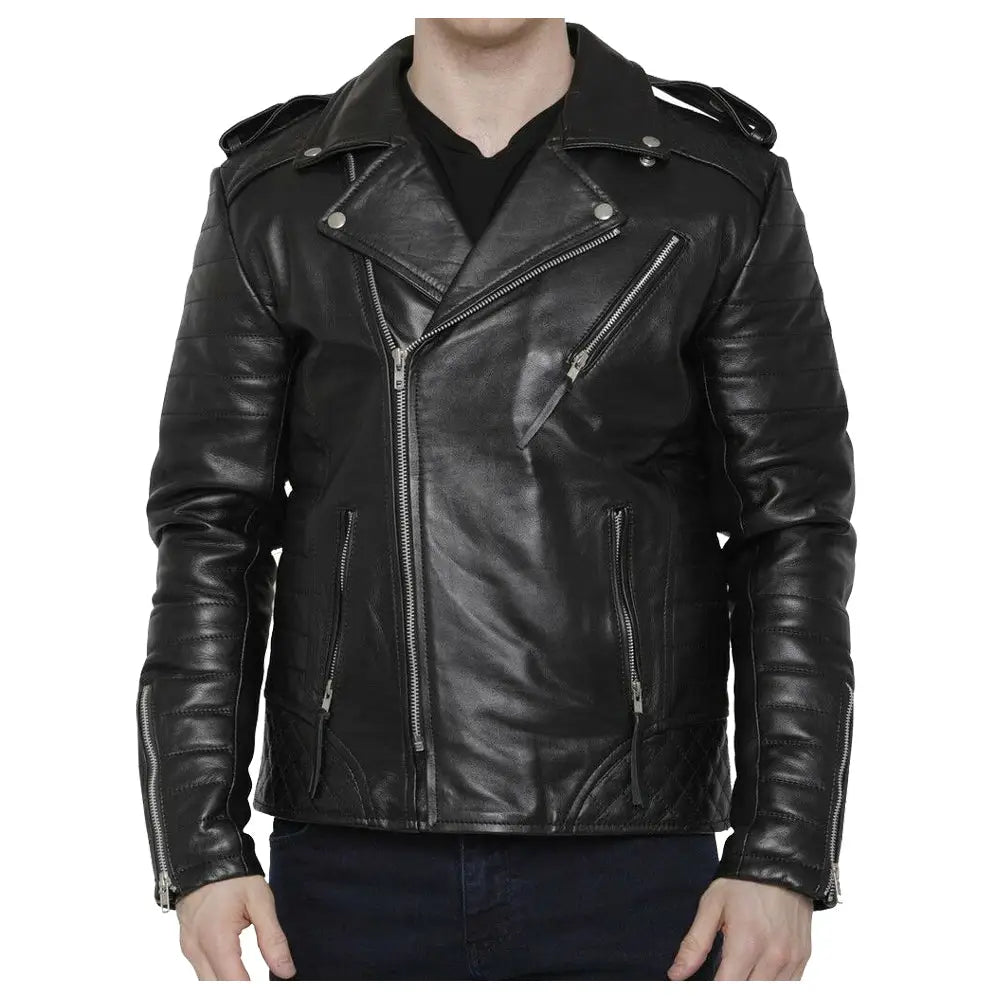 Men's Motorcycle Fashion Leather Jacket