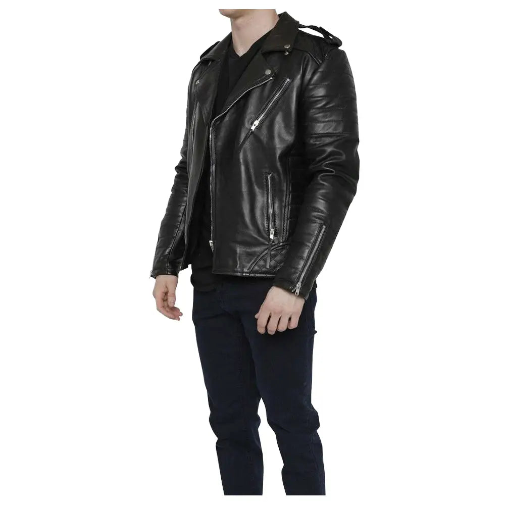 Men's Motorcycle Fashion Leather Jacket