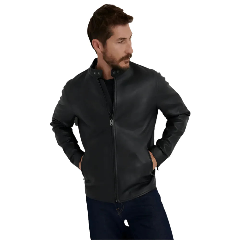 Mens Black Leather Jacket
