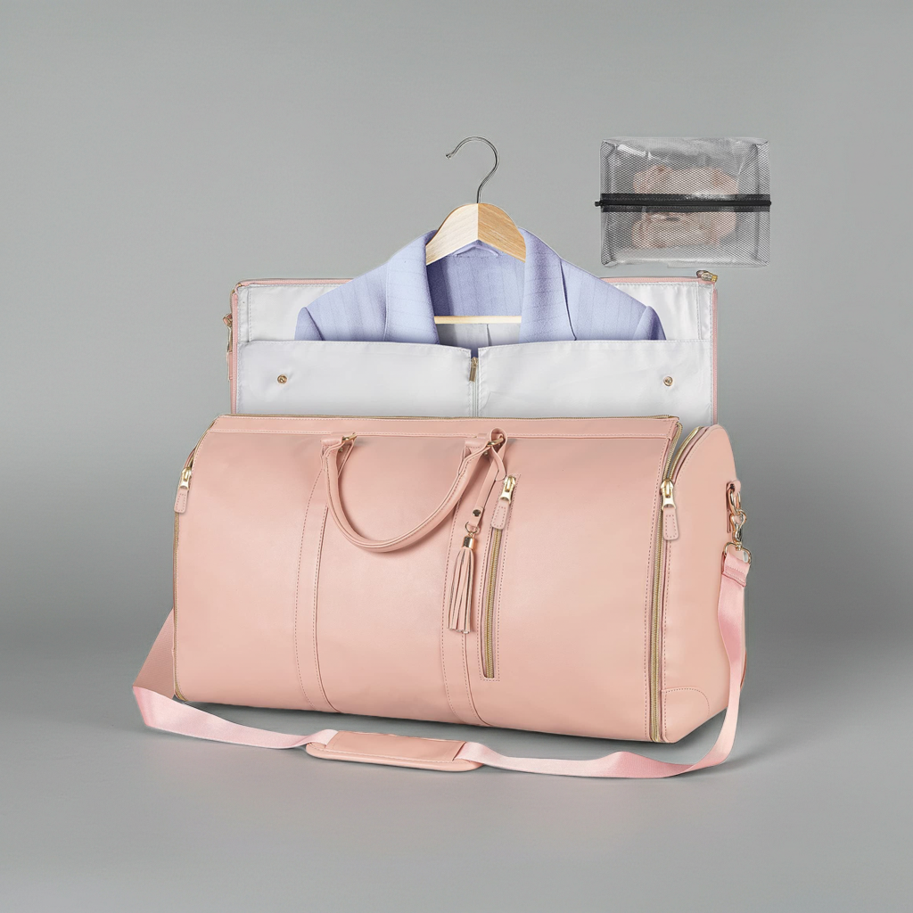 Large Capacity Travel Duffle Bag Women's Handbag Folding Suit Bag Waterproof Clothes Totes