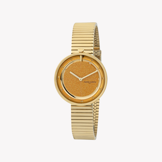 Pierre Cardin Women's Gold Stainless Steel Watch, Champagne Dial | Cma.0012-0