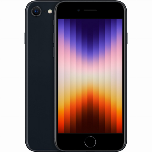 Мобилен телефон, Apple iPhone SE 2022, 128 GB, 5G, Черен (MMXJ3ZD/A)